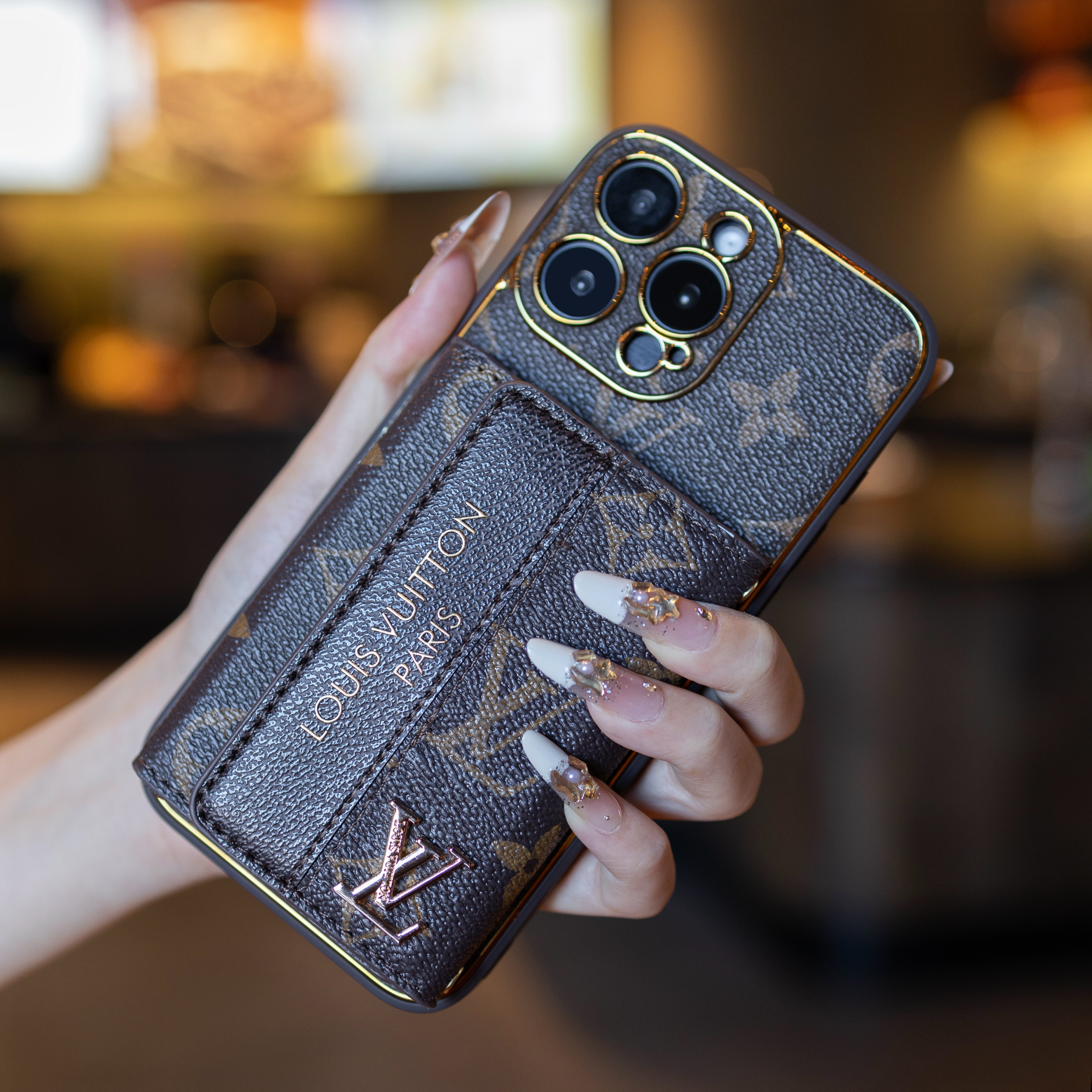 GlamPouch - Designer Monogram Phone Case with Strap