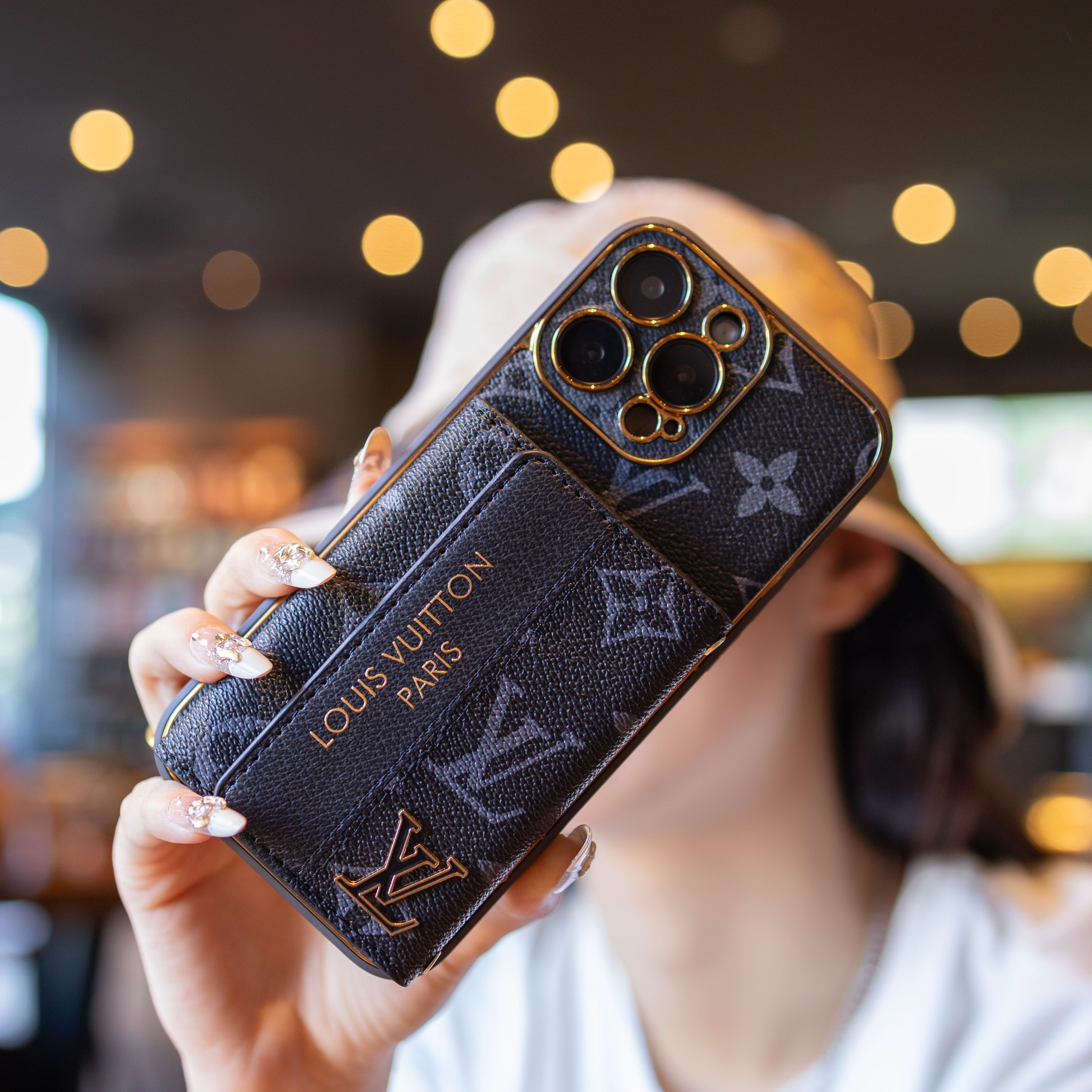 GlamPouch - Designer Monogram Phone Case with Strap