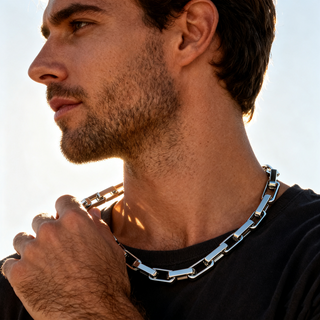 Eternum - Lifetime Titanium Square Link Jewelry