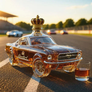 Elegant Mustang Whiskey Bottle – Minimalist Design for Home Bar