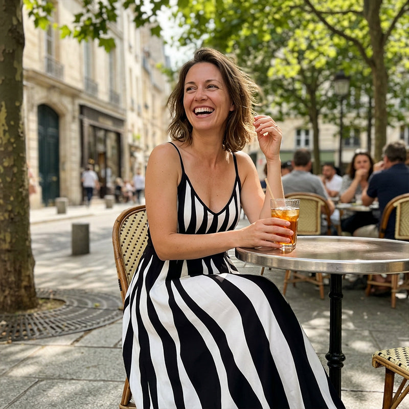 AureliaGlow – Striped Maxi Cami Dress