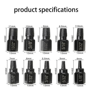 BoltBuster – Broken Screw Removal Tool - 10-Piece Kit