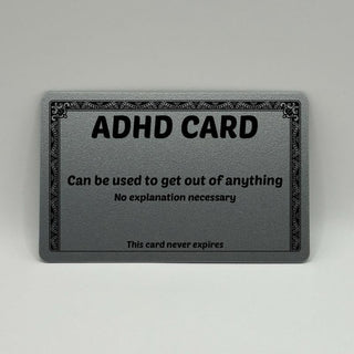 Funny Autism Excuse Card