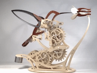 WoodWhirr – 3D Mechanical Wooden Hummingbird