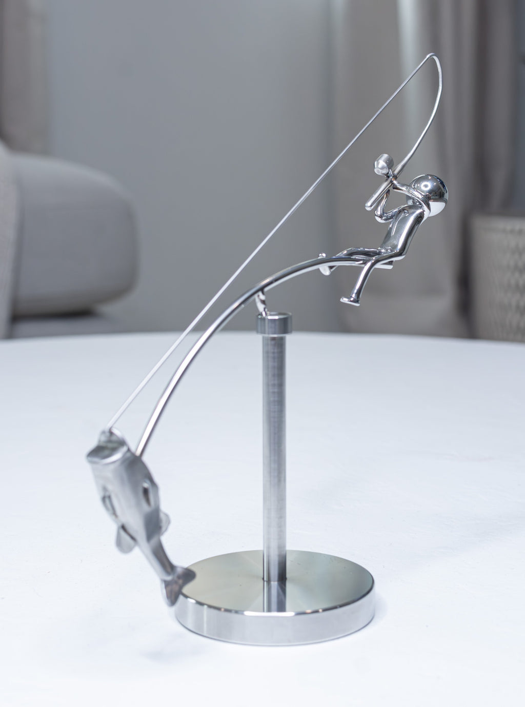 🎁Niemals Aufhören 🎣 Fischer-Balance-Skulptur