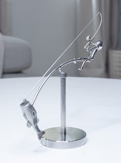 🎁Niemals Aufhören 🎣 Fischer-Balance-Skulptur