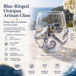 OceanGlow – Blue Ringed Octopus Artisan Glass