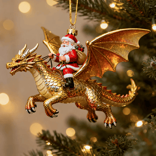 Santa’s Dragon Riders Ornament Collection