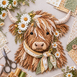 BloomCow – Birth Flower Highland Cow DIY Art Kit