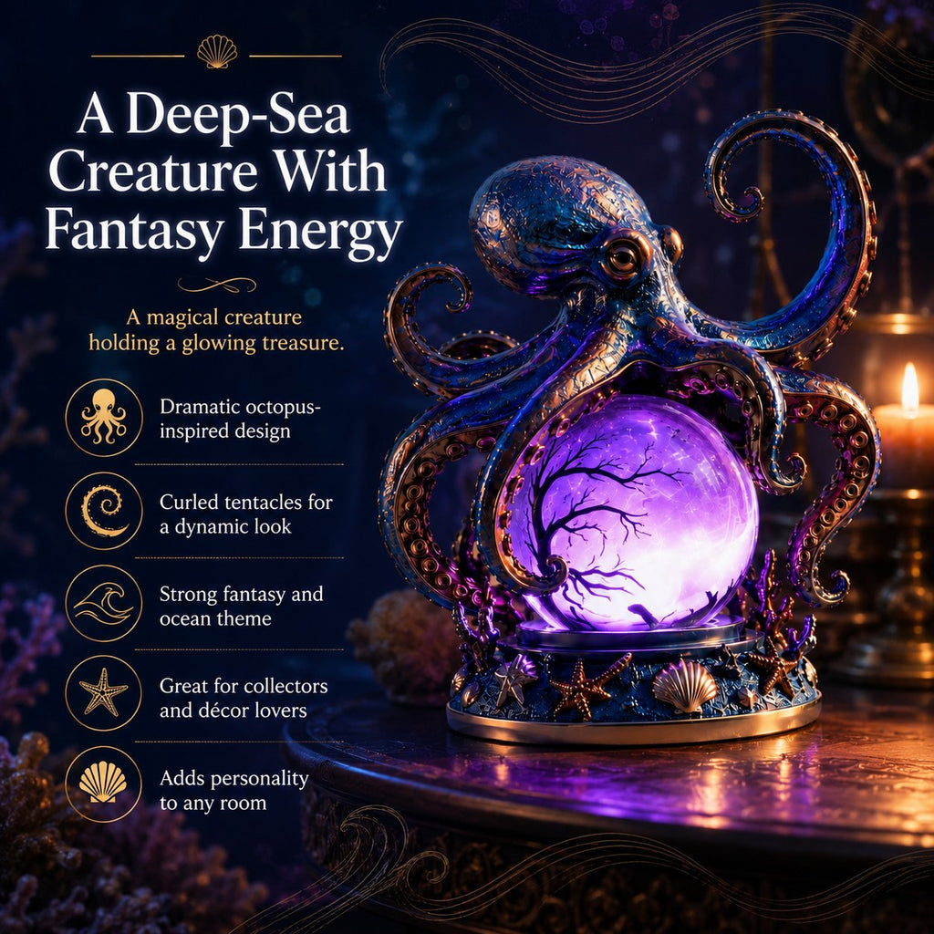 TideMystic – Mystical Octopus Crystal Ball Light