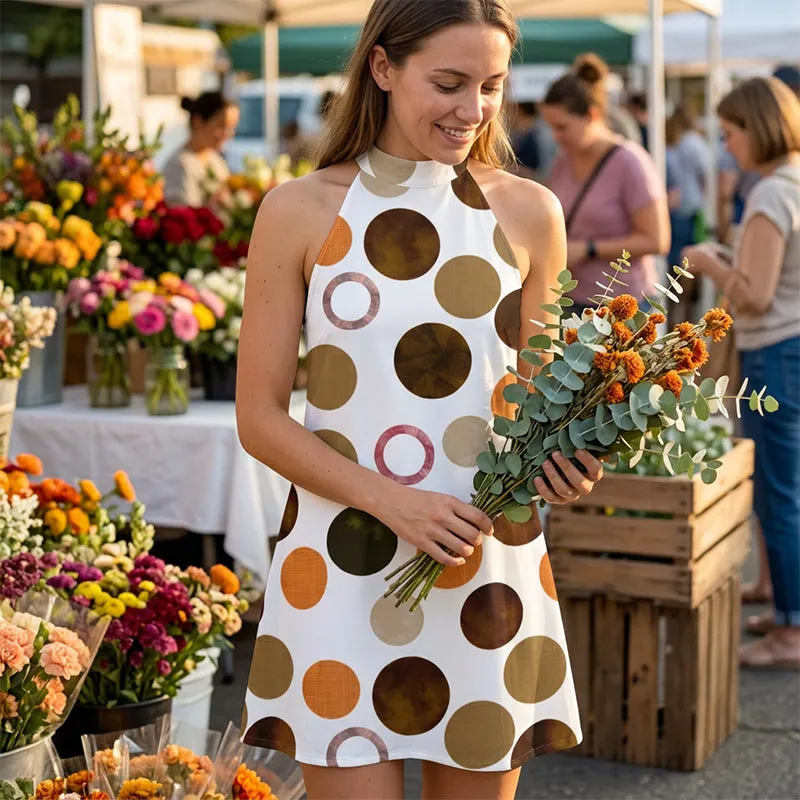 MuseCharm – Sleeveless Polka Dot Sundress