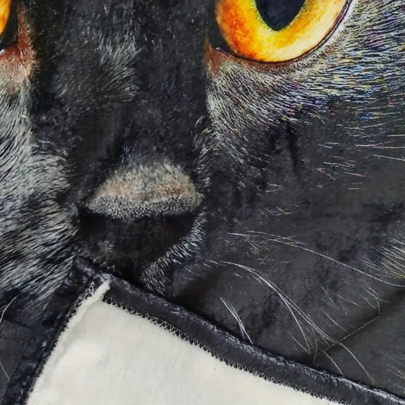 CreepyCuddles - Gothic Black Cat Blanket