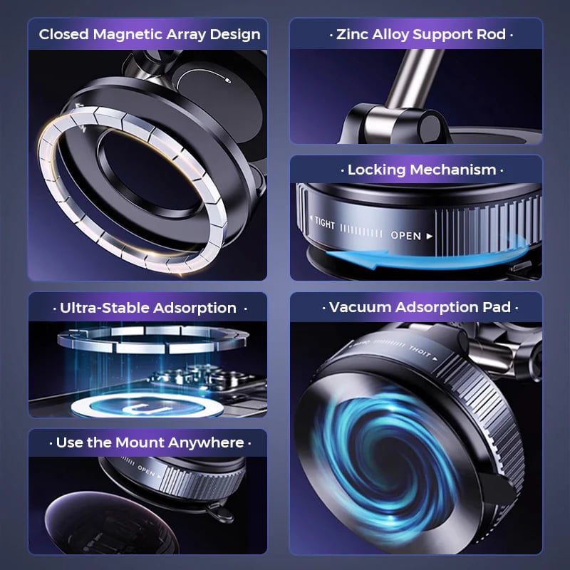 360Mag - Rotatable Magnetic Phone Holder - Effortless Hands-Free Use