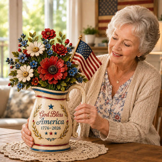 Handmade America’s 250th Anniversary Patriotic Floral Décor