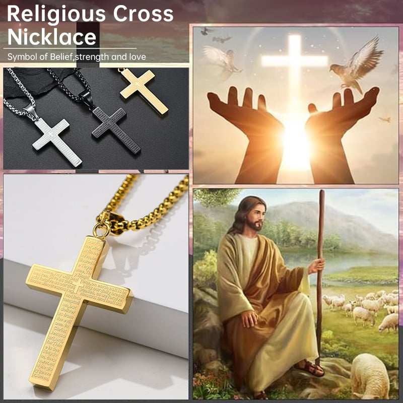 BlessedCharm – Scribble Cross Necklace