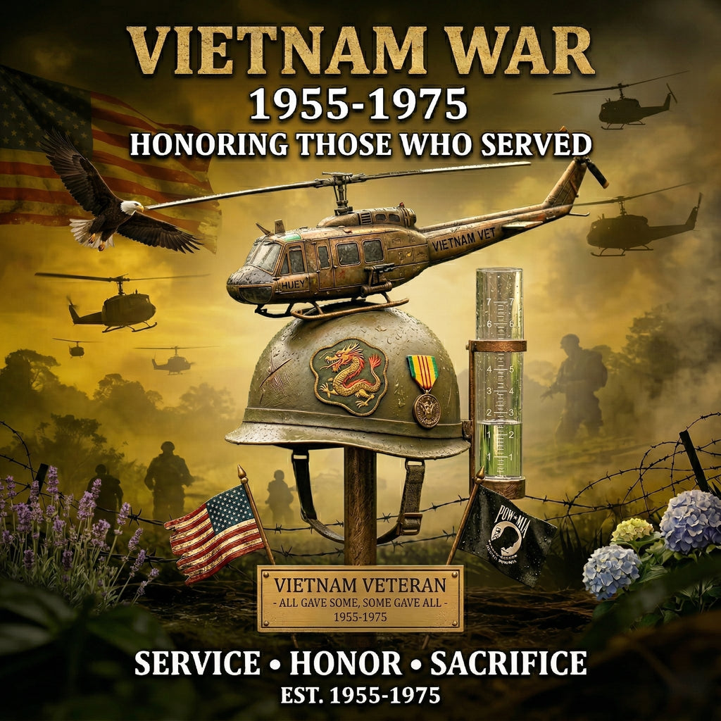 🦅Last Day Promo: 49% OFF 🎖️- Vietnam Veteran Memorial Rain Gauge Garden Stake - ✈️Buy 2 Free Shipping Today!