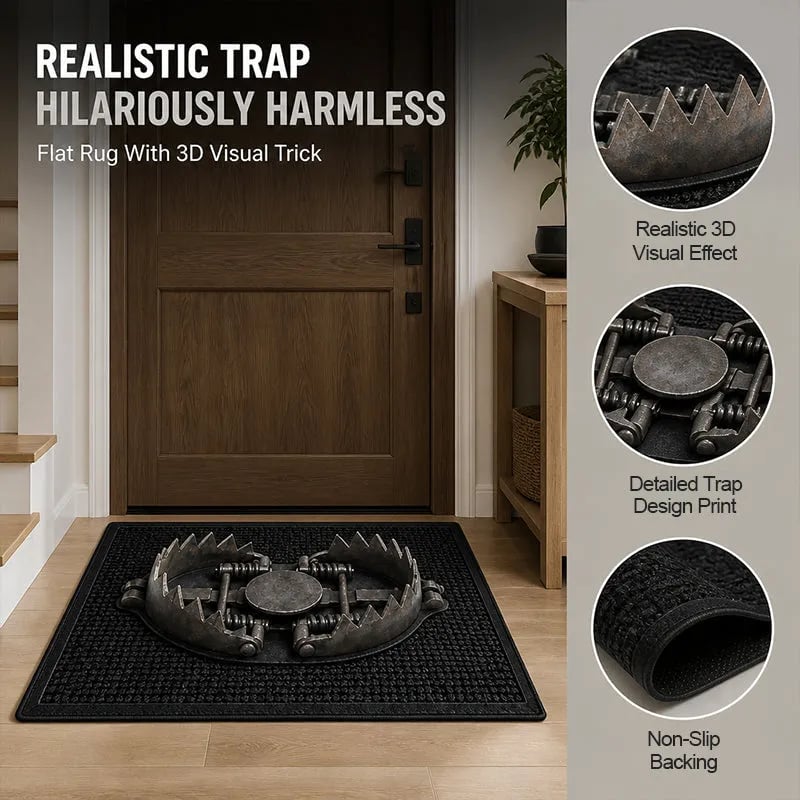 TrapGuard – 3D Bear Trap Illusion Doormat