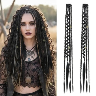 BohoGlow – Beaded Clip-In Braids