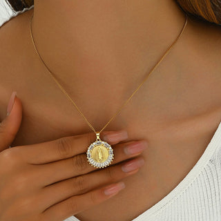 DivineAura – Virgin Mary Pendant Necklace