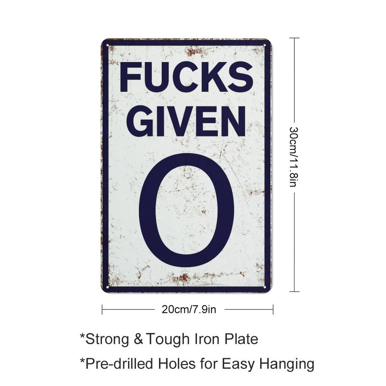 LaughLimit – Vintage Zero Given Metal Wall Sign