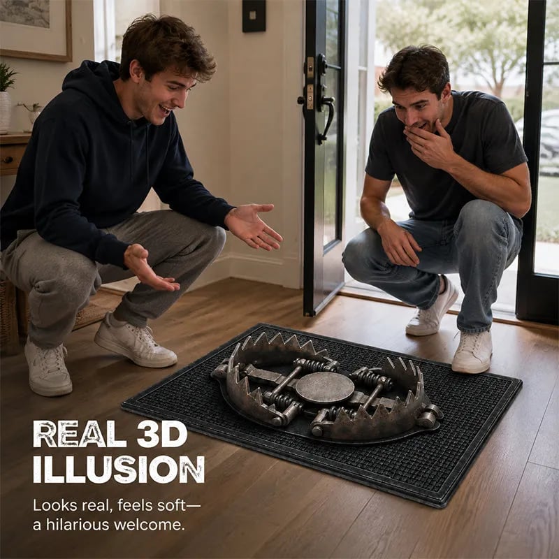 TrapGuard – 3D Bear Trap Illusion Doormat