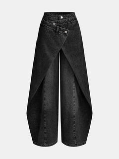 TwistWaist – Cross Front Wide Leg Jeans