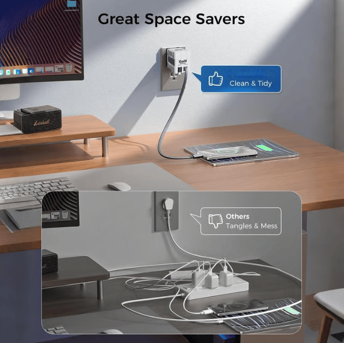 PowerReel - 2-in-1 Retractable Fast Charger