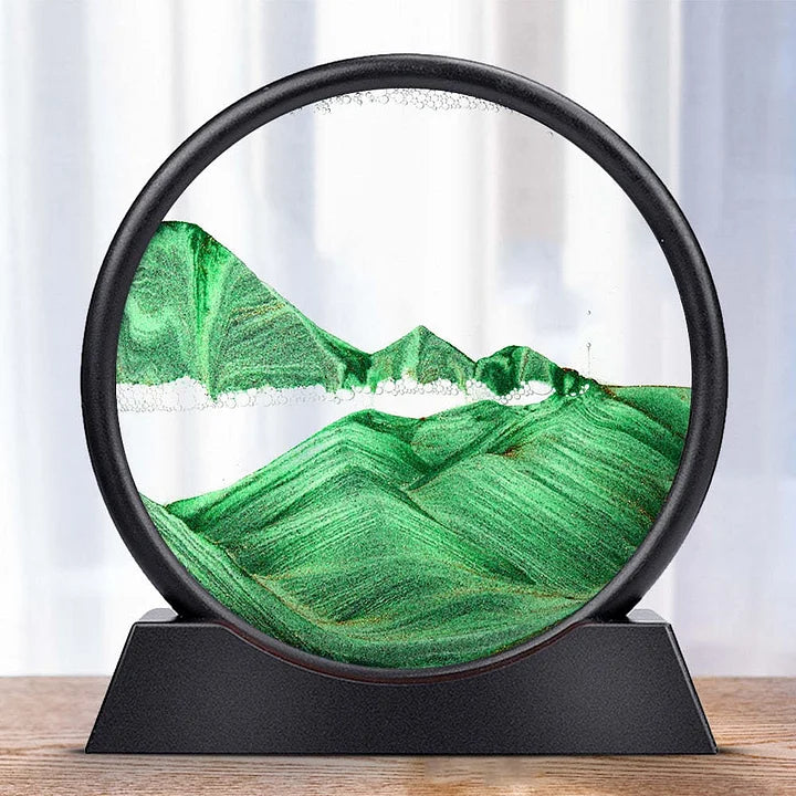 TranquilFlow – 3D Hourglass Sand Scene Gift
