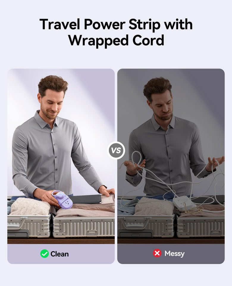 AuroraLink – 4FT Travel Power Strip with 4 AC Outlets