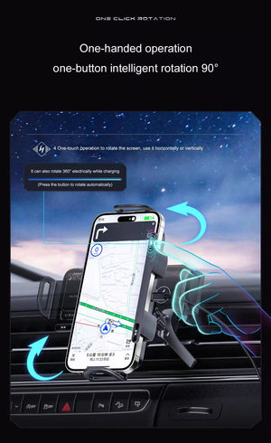 SmartClamp - High-Speed Wireless Car Mount Charger