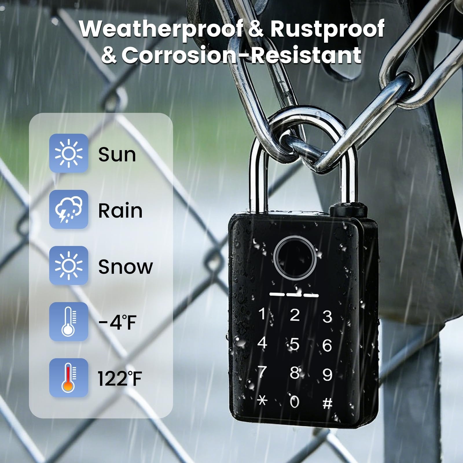 GateShield – Premium Fingerprint Security Gate Lock