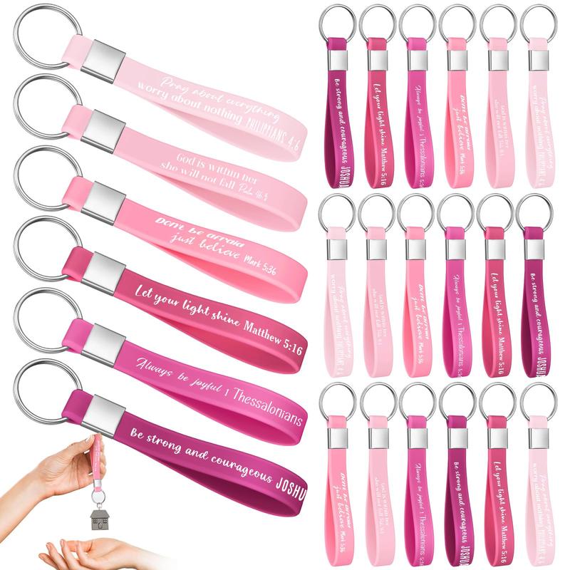 FaithCharm – Bible Verse Keychain Christian Trendy Keychain Wristlet