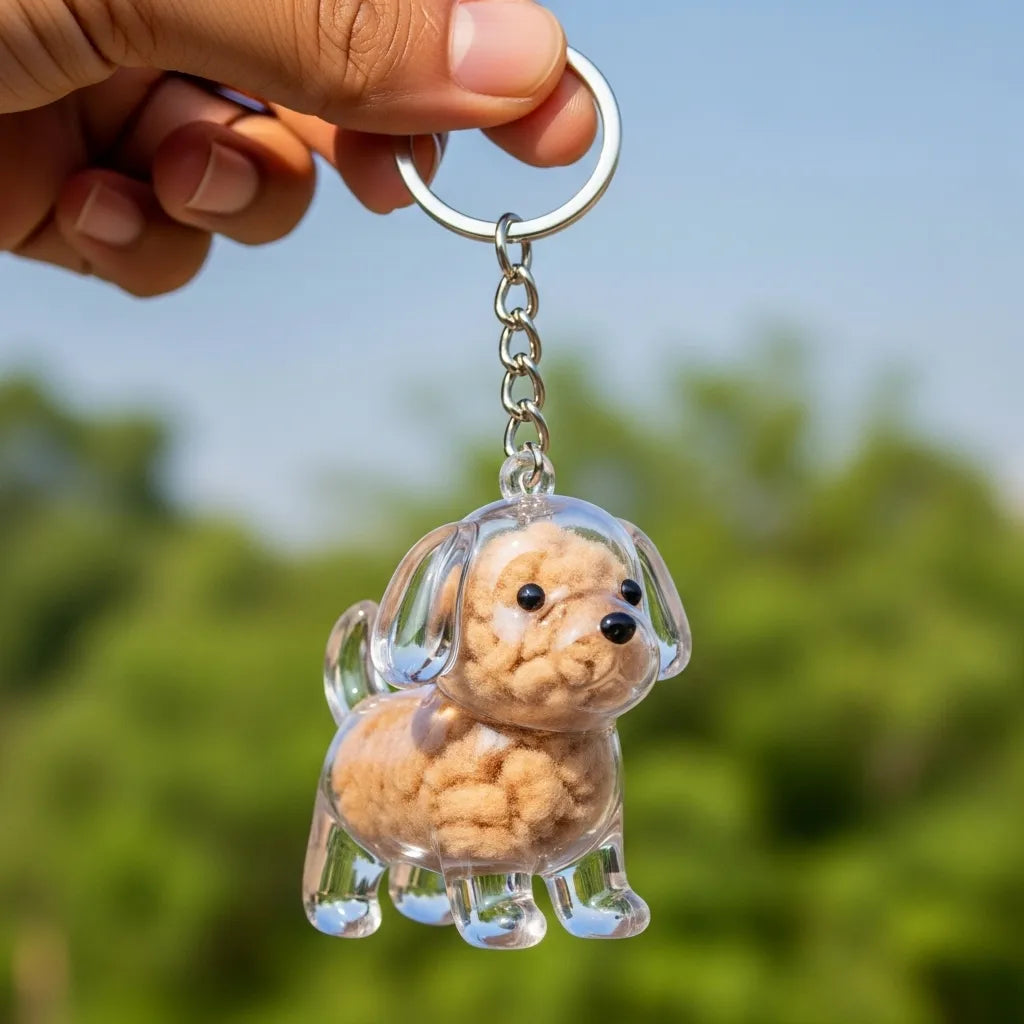 PawMemento – Dog Hair Keepsake Keychain Charm