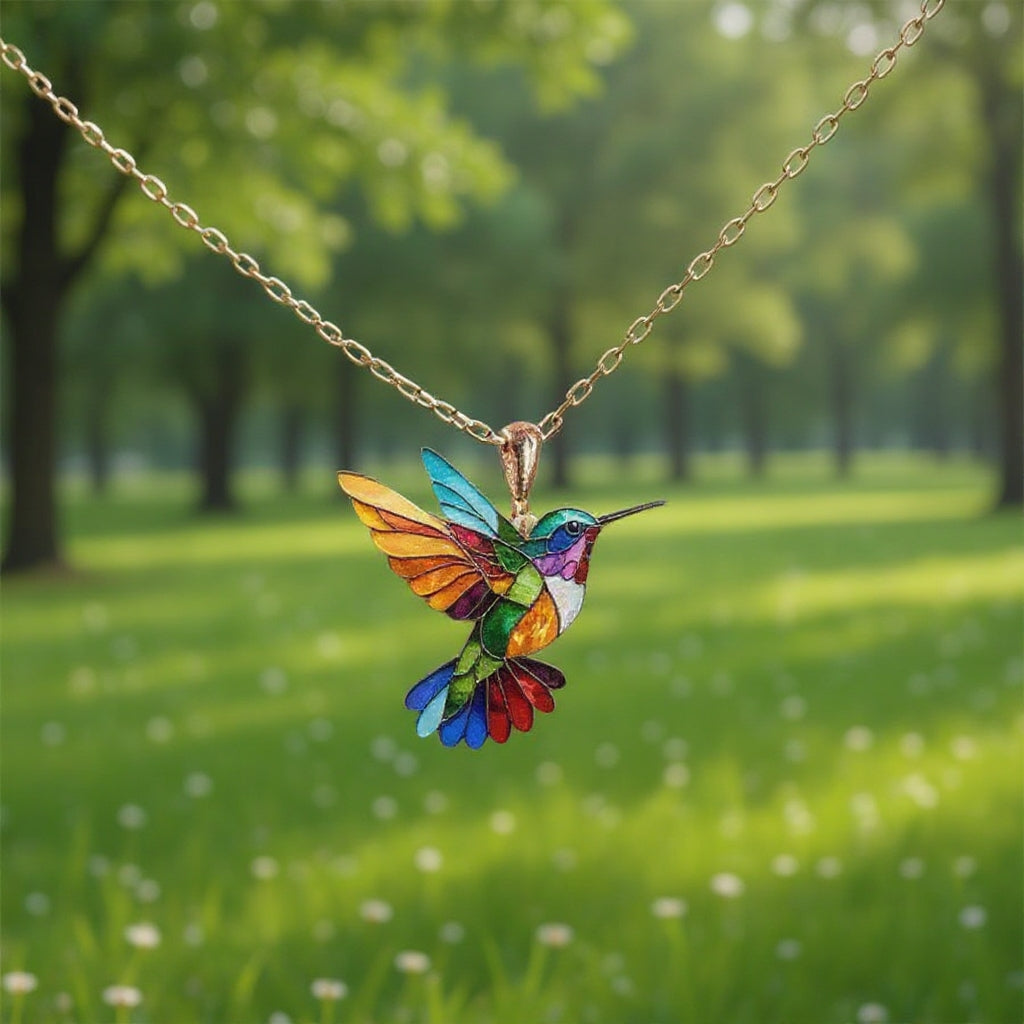 LumiBird – Elegant Hummingbird Necklace