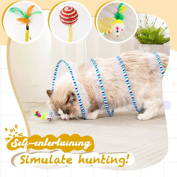 PlayTime - Interactive Cat-Hunting Coil Tunnel Toy