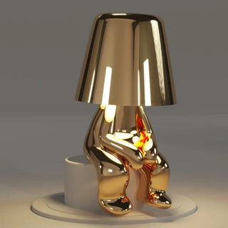 LumiThink – Elegant Gold Thinker Touch Lamp