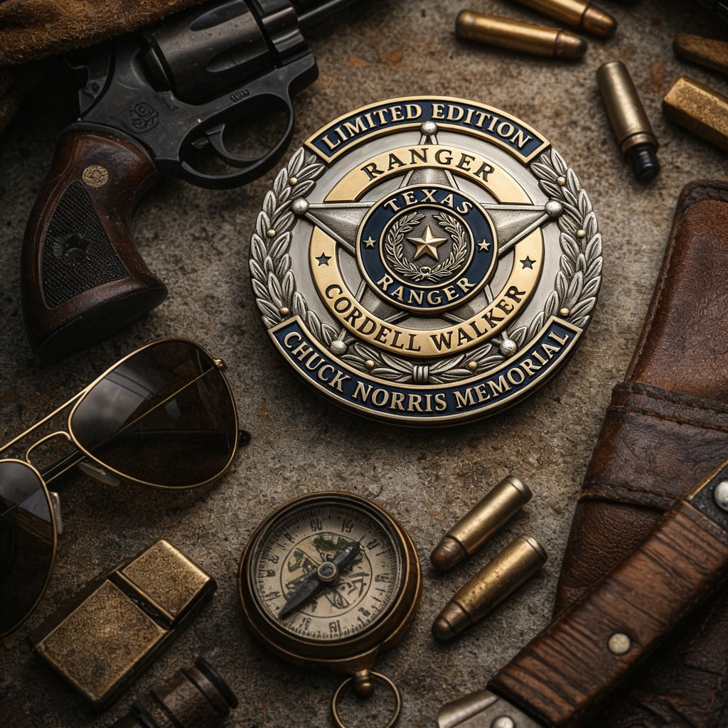 Chuck Norris Texas Ranger Cordell Walker Memorial Limited Edition Pin