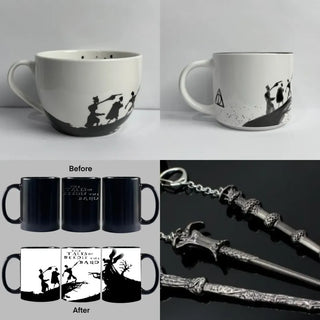InkCharm – Hand-Drawn Peverell Brothers Mug