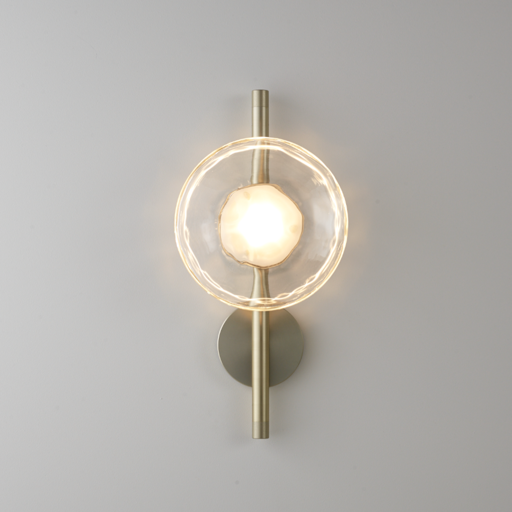 GlowAura – Modern Glass Wall Sconce
