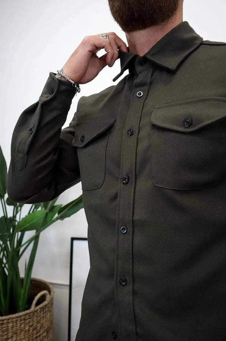 LuxeLayer – Casual Button Down Shirt Jacket
