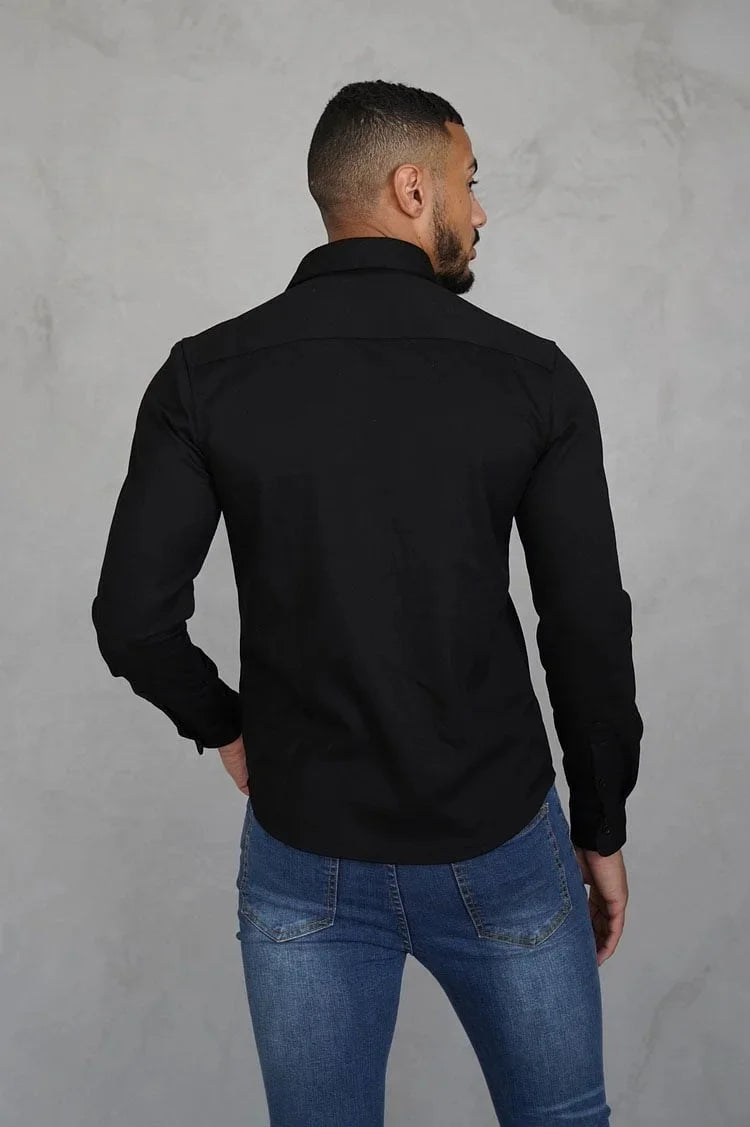 LuxeLayer – Casual Button Down Shirt Jacket