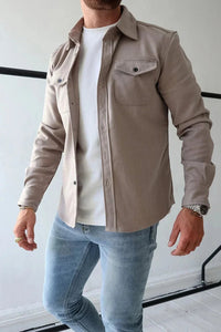 LuxeLayer – Casual Button Down Shirt Jacket