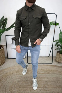 LuxeLayer – Casual Button Down Shirt Jacket