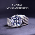 5 carat moissanite ring+5 carat gra certificate