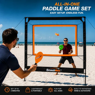 SwiftSmash – All-In-One Paddle Rally Game Set