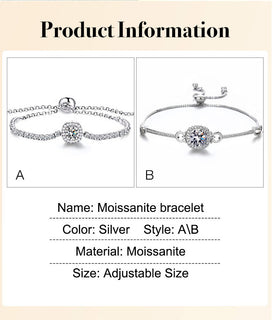 AureliaShine – Premium Sparkling Moissanite Bracelet