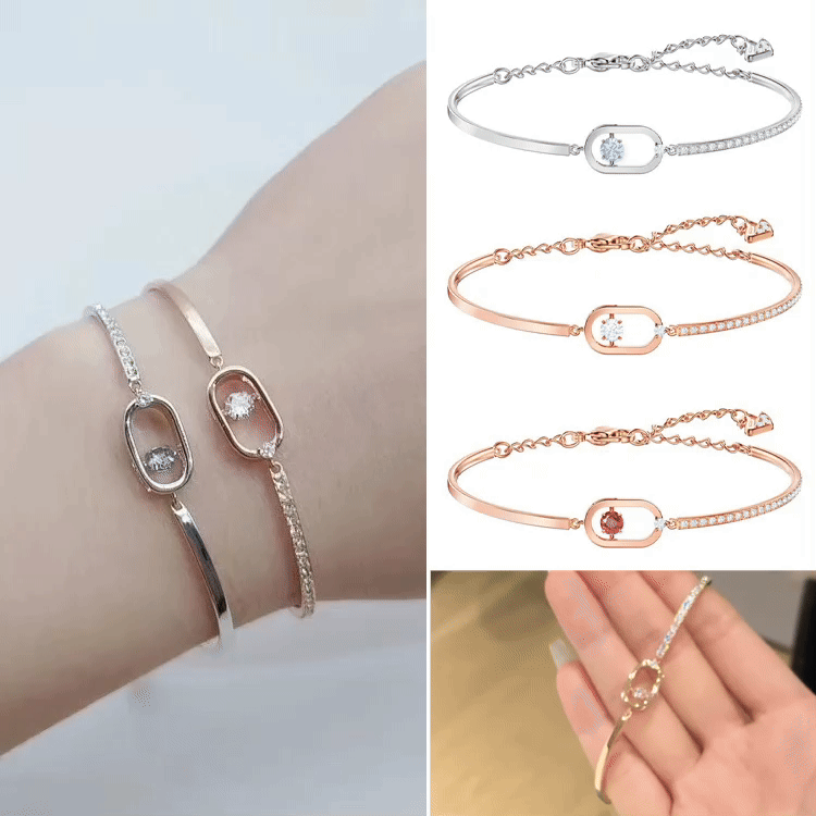 Marys Month promotions -Swarovski same style Sparkling Dance Grade A Moissanite Bracelet-Free gift box. GRA Certified. Adjustable size