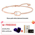 Rose gold white diamond + GRA certificate