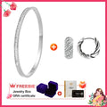 Silver Bracelet + Hoop Shine Earrings