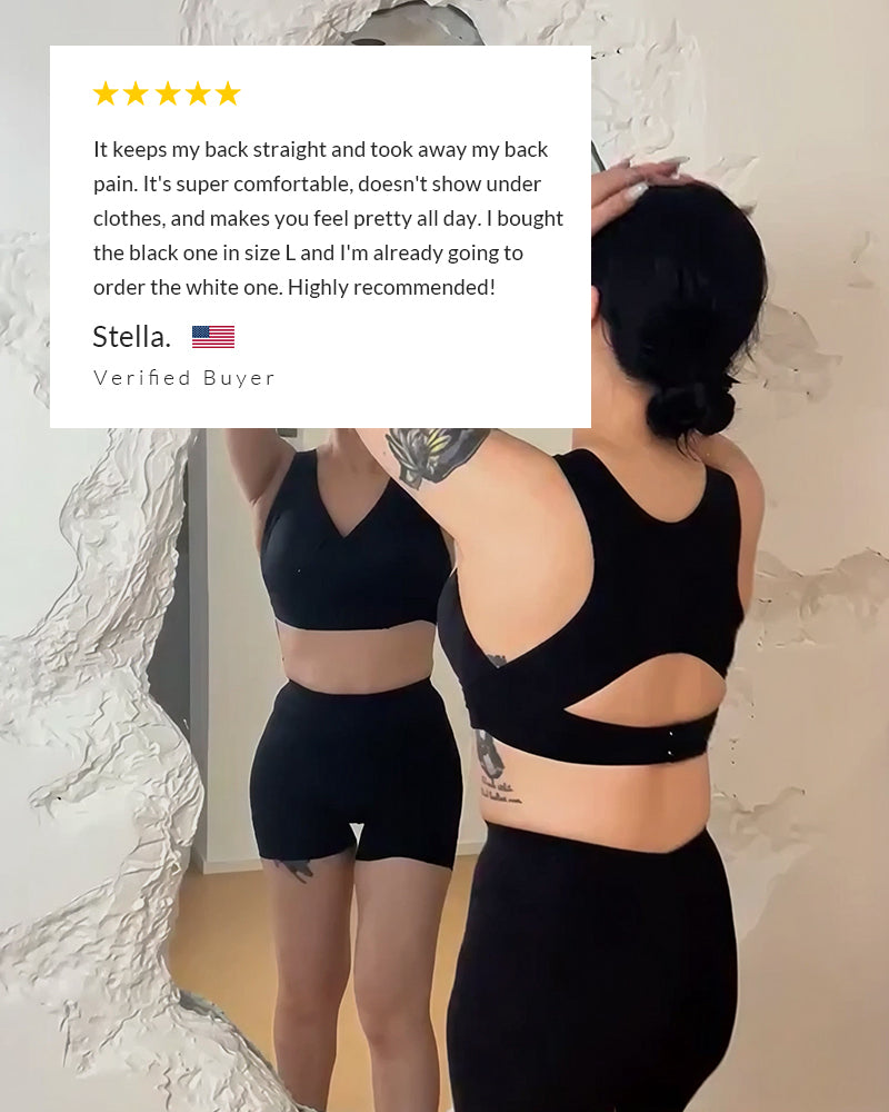 PostureEase – Front Closure Cross-Back Support Bra